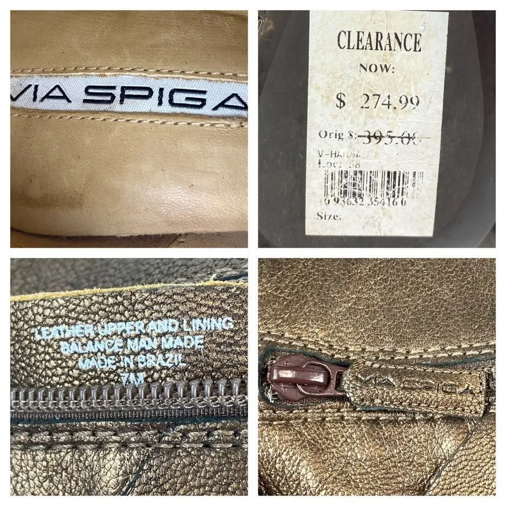 Via Spiga ‘Hanna' bronze tall leather boots 7 - Picture 14 of 15